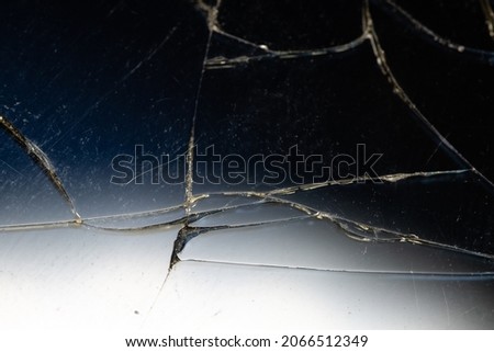 Glass crashed and broken lines background
