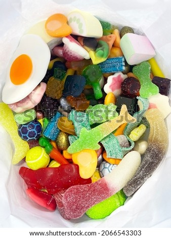 background with colorful marmalade candies