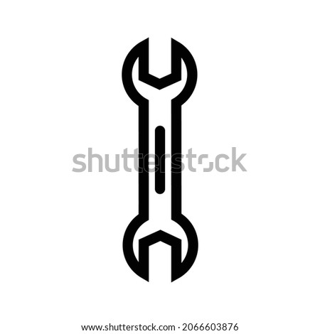 wrench two angles icon outline. motorcycle icon theme