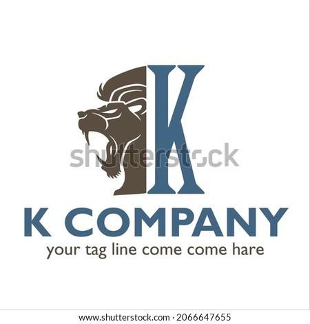K logo design on Sport theme