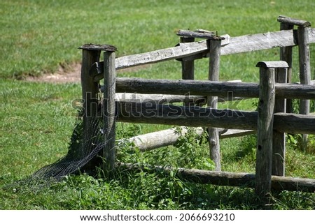 old fence on the alpine pastures in Trentino