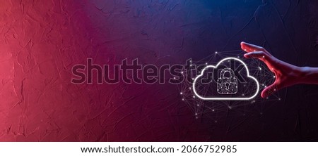 Business man hold,holding cloud computing data and security on global networking,Padlock and cloud icon. Technology of business.Cybersecurity and information or network protection.internet project. Royalty-Free Stock Photo #2066752985
