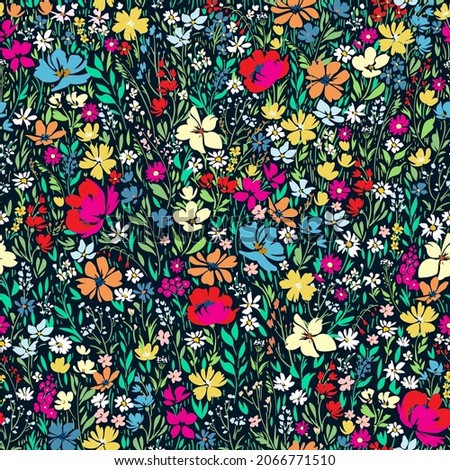 Summer fashion seamless pattern for dress Royalty-Free Stock Photo #2066771510