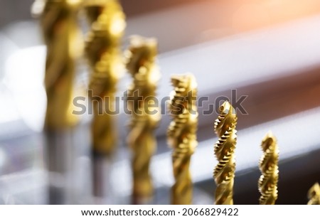 Drill bits of different sizes, close-up
