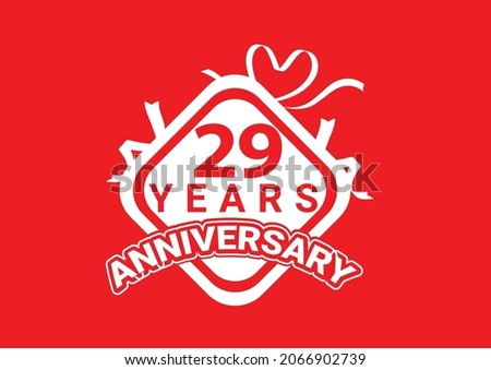 29 years anniversary celebration logo and icon design