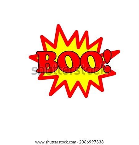 Boo Label, on Yellow Background