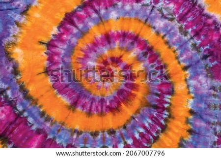 Colorful Fashionable Retro Abstract Psychedelic Tie Dye Swirl Design. 