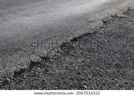 Bad road surface in Europe