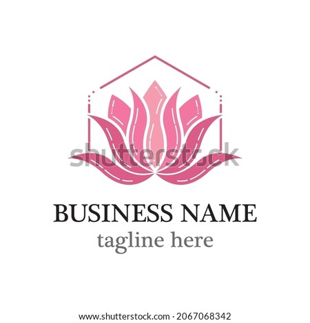 Lotus flower logo template icon design