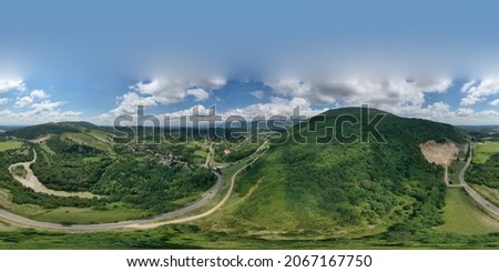 360 panorama beautiful mountain landscape