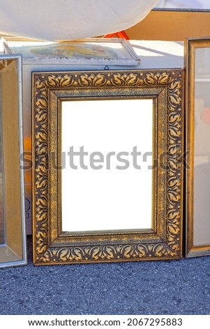 Ornamental Golden Picture Frame at Antique Market