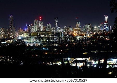 Brisbane skyline with the city lights