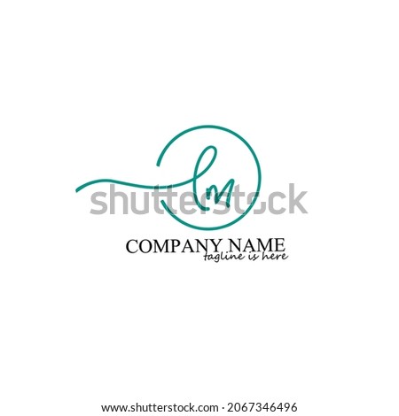 L m Lm initial letter handwriting and signature logo