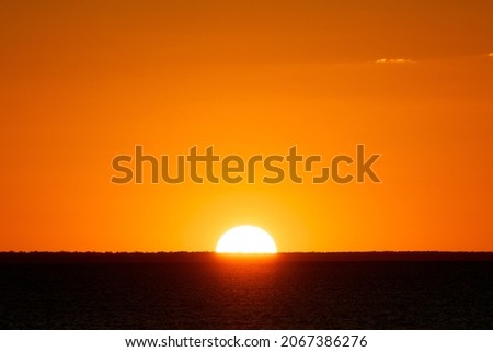 A beautiful shot of the sunset sky