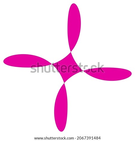 Abstract radial shape, design element vector