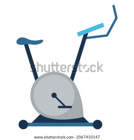 Icon of exercise bike. Sport equipment illustration. For training and competition design.