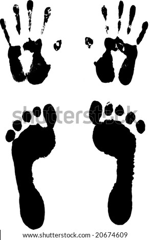 Abstract vector illustration of track/footstep