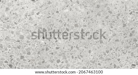 Scanned texture in high quality Terrazzo. Concrete wall with stones of different colors. Light gray stones.  Royalty-Free Stock Photo #2067463100