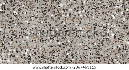 Scanned texture in high quality Terrazzo. Concrete wall with stones of different colors. Multi-colored stones.  Royalty-Free Stock Photo #2067463115