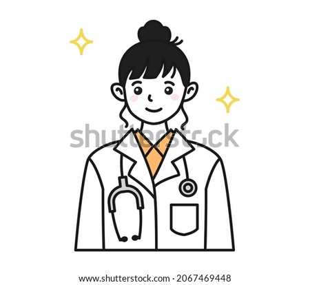 Clip art of a female doctor