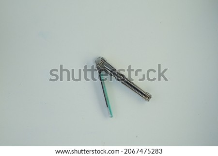 isolated white background image. nail clippers made of iron.