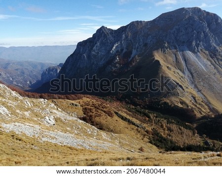 Apuan alps view from Monte Corchia 