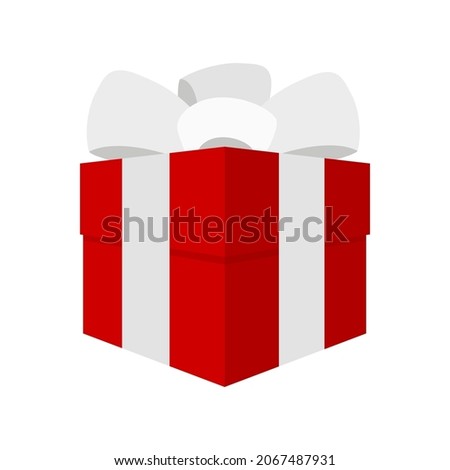 Christmas gift on a bow on a white background