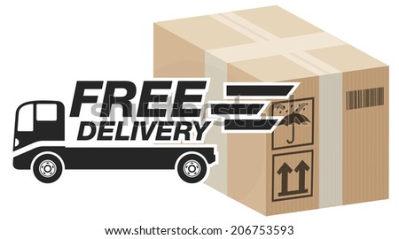 Consignment Free Shipping Icon - Illustration