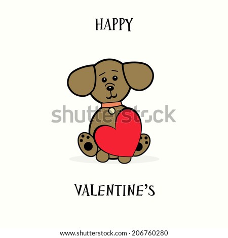 Little Dog - Happy Valentine's