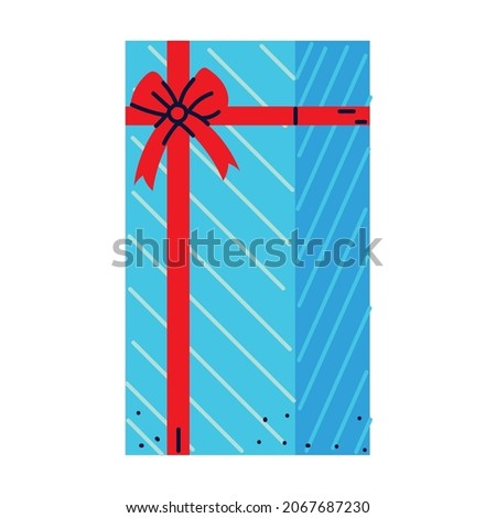 wrapped gift box flat icon