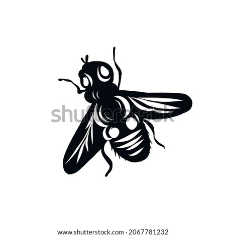 Graphic drawing of an insect. Clipart. Vector icon isolated on white background.
