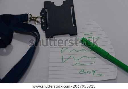 id card holder isolated background