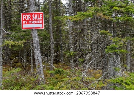 For Sale by owner sign, Newfoundland and Labrador, Canada