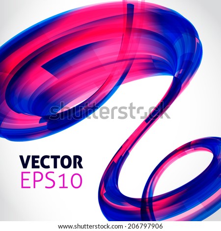 abstract 3d tech spiral circle tornado vector background