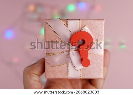 Concept of choosing and buying Christmas gifts. Christmas sale. Christmas and New Year gift.