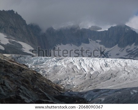 Rhone Glacier (glacier du Rhône) with Tieralplistock mountain, Gletsch, Obergoms, Wallis, Valais, Switzerland
Rhone Glacier (glacier du Rhône) with Tieralplistock mountain, Gletsch, Obergoms, Wallis, 