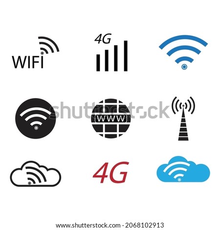 internet cable logo  and symbols vector