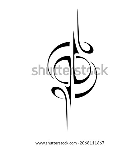 decorative abstract element in black lines on a white background. logo