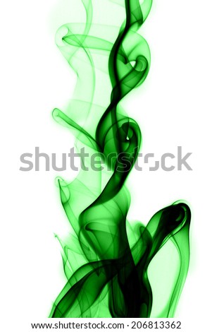 Abstract photo of the mysterious smoke - white background