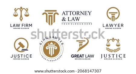 Law logo collection with creative element concept Premium Vector Royalty-Free Stock Photo #2068147307