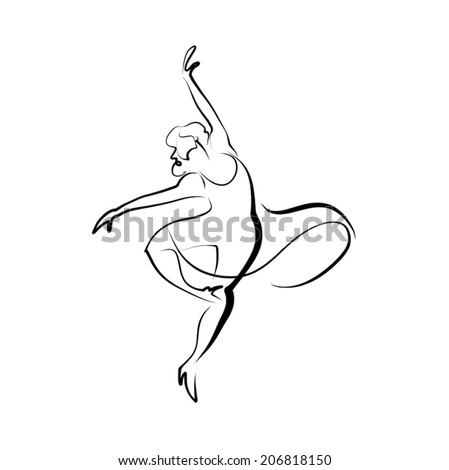 Silhouette of a ballerina. Vector… Stock Photo 263014358 - Avopix.com