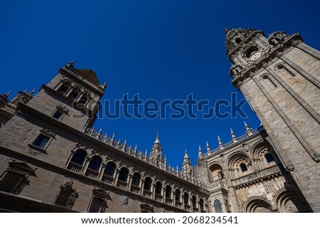 Santiago de Compostela Cathedral during a Sunny Day.