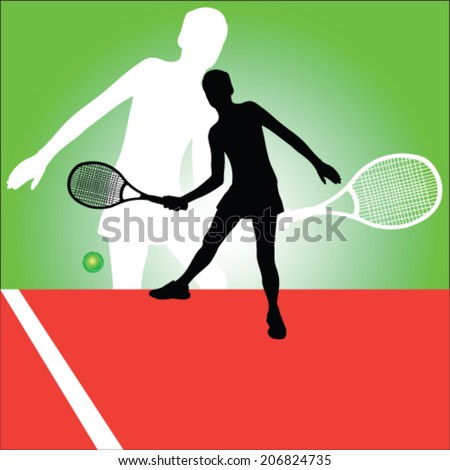 tennis symbol vector illustration