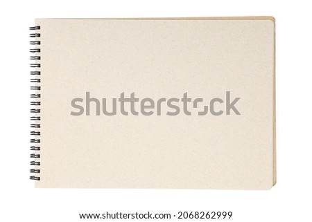 Isolated old yellowed paper texture with ring binder