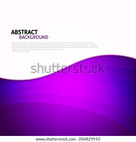 Abstract purple background, futuristic wavy illustration