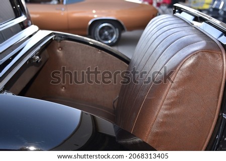 Rumble seat on a 1930's vintage car Royalty-Free Stock Photo #2068313405