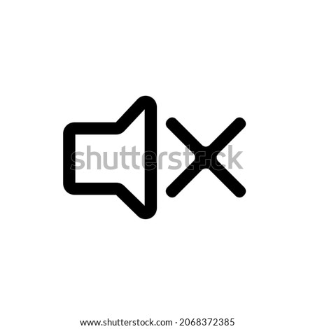 mute icon on white background