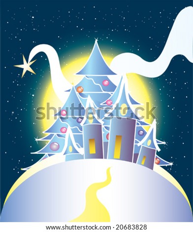 vector image of christmas greeting card