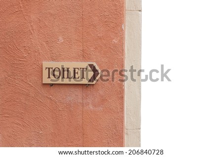 bathroom Signs on white background