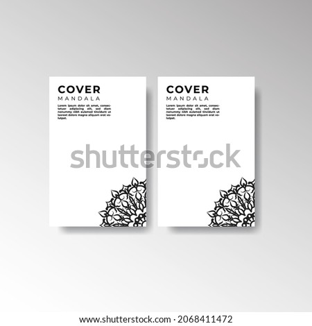 cover template with mandala flower. EPS 10